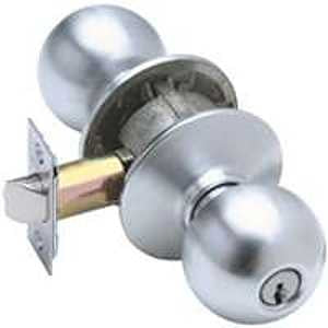Schlage F80CSVORB626 Lockset, Knob Handle, Satin Chrome, Residential, Grade 2 Grade, C Keyway, 2-3/8, 2-3/4 in Backset