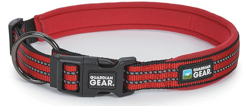 Guardian Gear ZA0006 24 83 Dog Collar, O-Ring Link, 24 to 83 in L Collar, Nylon, True Red