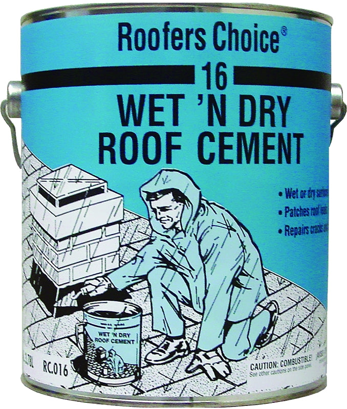 Henry Roofers Choice 16 RC016042 Roof Cement, Liquid, Paste, Petrol, Black, 0.9 gal Pail
