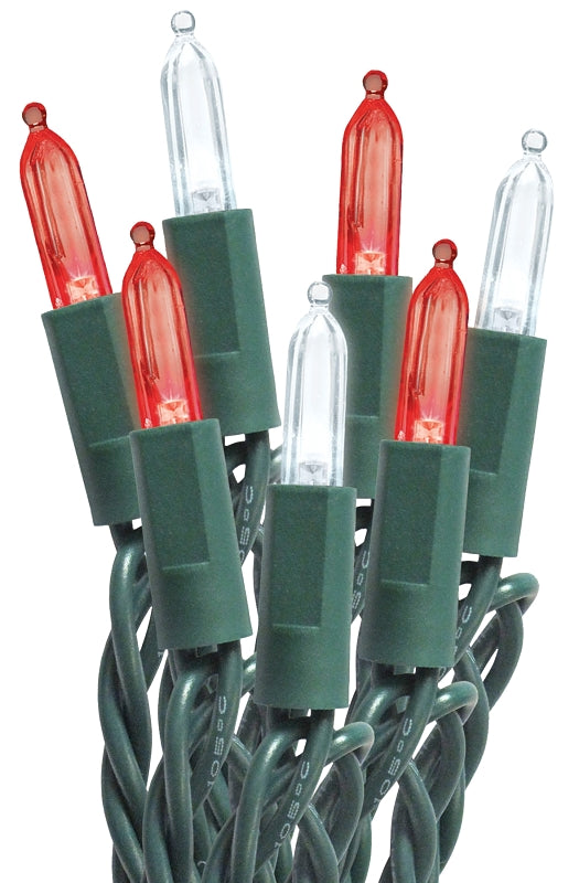 Sylvania Mini String Lights, LED, Candy Cane, 50 Ct