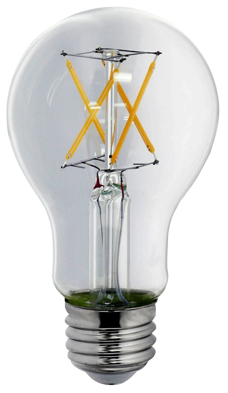 Feit Electric BPA1940CL927CA/FIL/2 LED Bulb, General Purpose, A19 Lamp, 40 W Equivalent, E26 Lamp Base, Dimmable, Clear