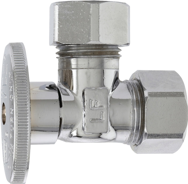 Plumb Pak PP67PCLF Shut-Off Valve, 5/8 x 7/16 in Connection, Compression, Brass Body
