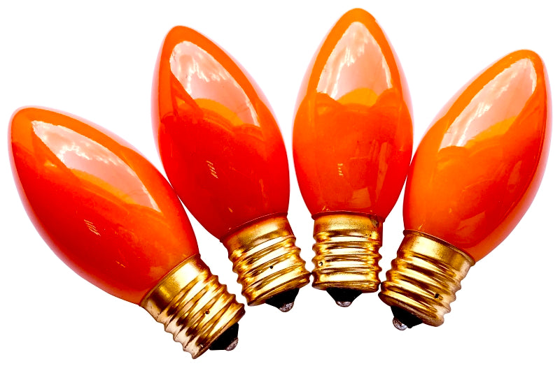 Hometown Holidays 16490 Light Bulb, 7 W, Intermediate Lamp Base, Incandescent Lamp, Ceramic Orange Light