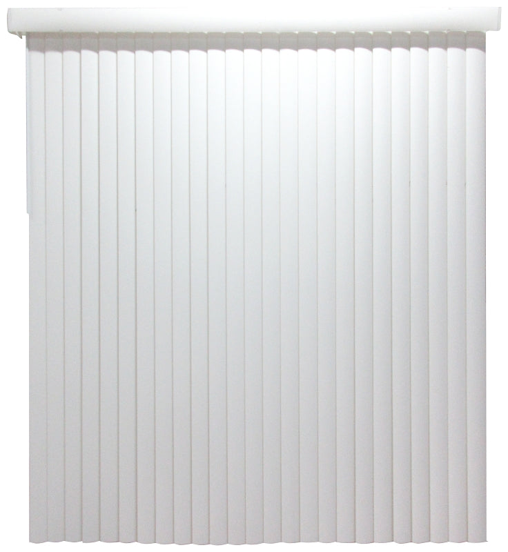 Simple Spaces MBV-78X84-V3L Window Blind, 84 in L, 78 in W, Vinyl, White