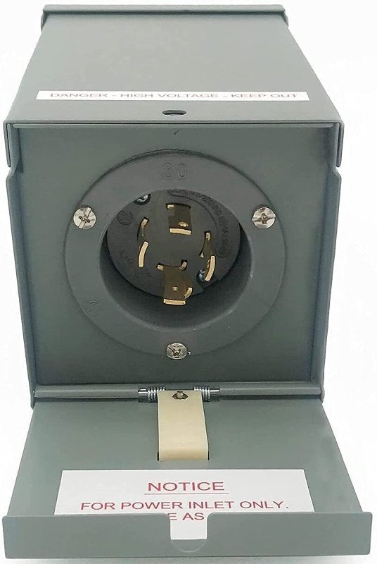 BOX INLET POWER W/COVER 30A
