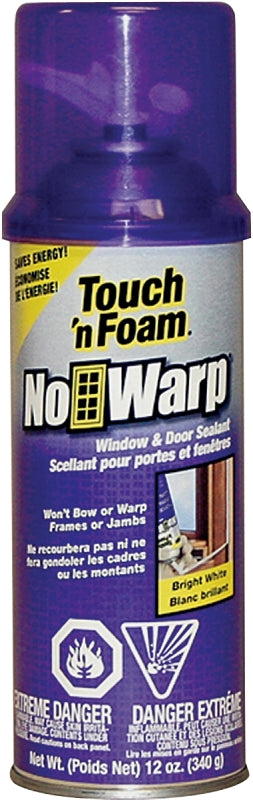 Touch 'n Foam 4001044010 Window and Door Foam Sealant, 12 oz, Aerosol Can, Petroleum, -104 deg C Flash, 137 g/l VOC