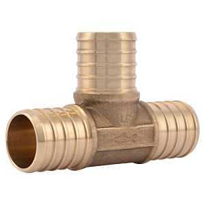 SharkBite UC374LFA10 Pipe Tee, 1 in, Crimp, Brass, 80 to 160 psi Pressure