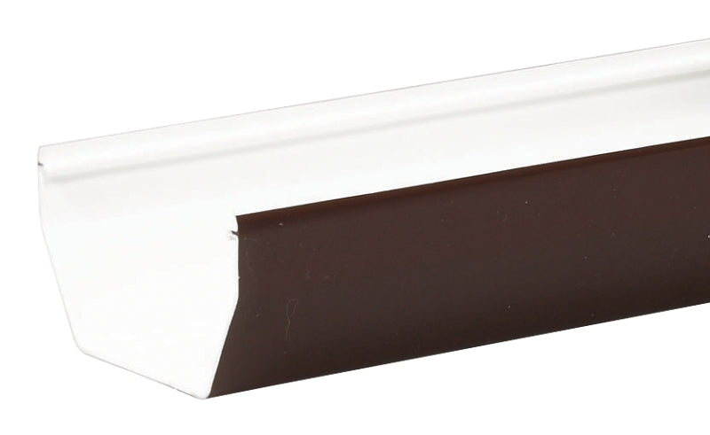 Amerimax T1573 Contemporary Gutter, 10 ft L, 5 in W, Vinyl, Brown