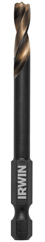 Irwin 1871029 Impact Drill Bit, 7/32 in Dia, 3-3/4 in OAL, Spiral Flute, 1/4 in Dia Shank, Hex Shank