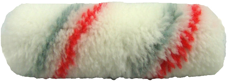 NOUR Z 4U05 Roller Refill, 3/8 in Thick Nap, 4 in L, Fabric Cover, Gray/Red