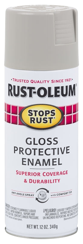 Stops Rust 7783830 Rust Preventative Spray Paint, Gloss, Pewter Gray, 12 oz, Can