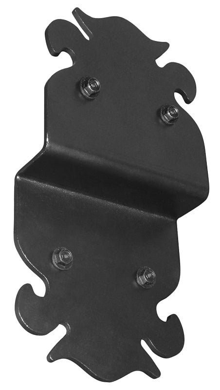 Nuvo Iron P2B6 Post to Beam Support, 6 in H, Steel, Black, Galvanized/Powder-Coated