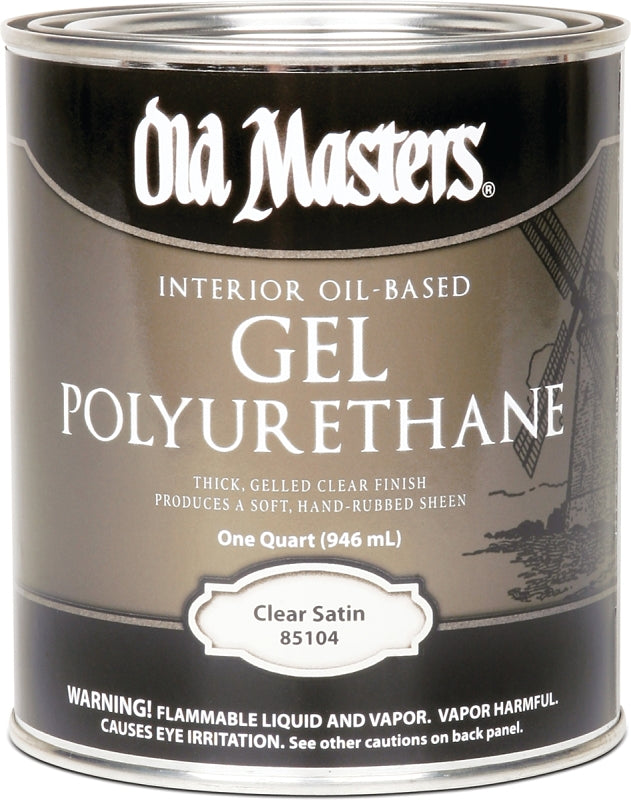 Old Masters 85104 Polyurethane, Satin, Liquid, Clear, 1 qt, Can