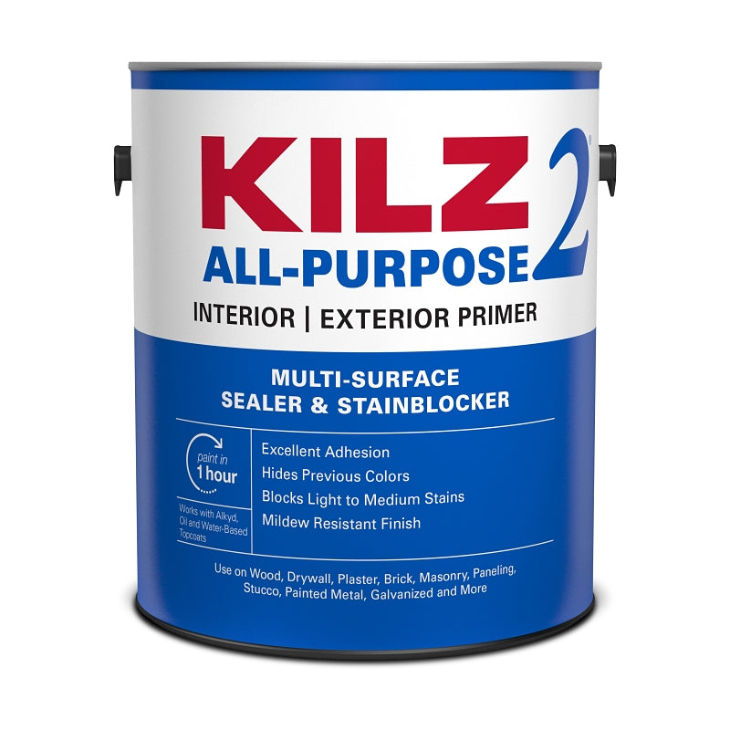 Kilz 20041 Exterior Primer, White, 1 gal, Can