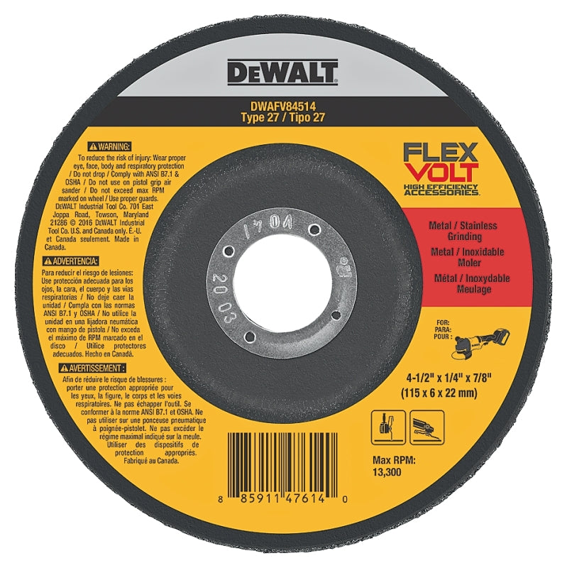 DWAFV84514 GRIND WHEEL 4.5 T27