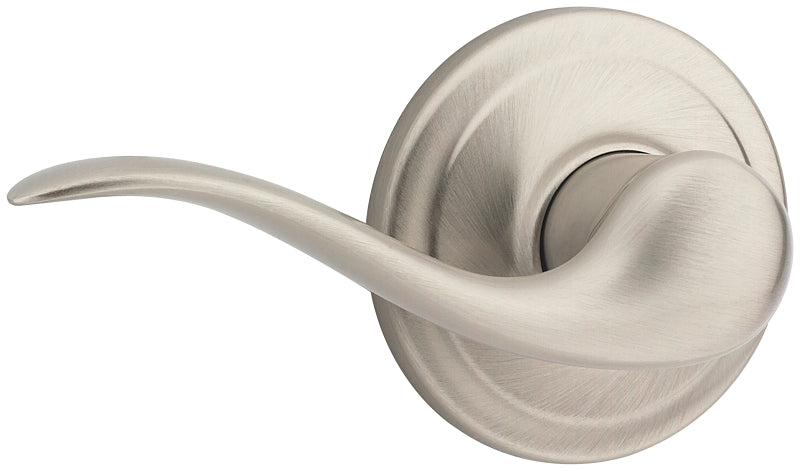 Weiser Toluca Series 9GLA1010-050 Passage Lever, Levers Lock, Satin Nickel, Residential, Universal Hand, 2 Grade