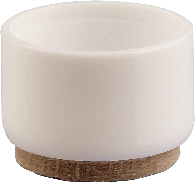 3923 LEG TIP W/ FELT 1IN WH