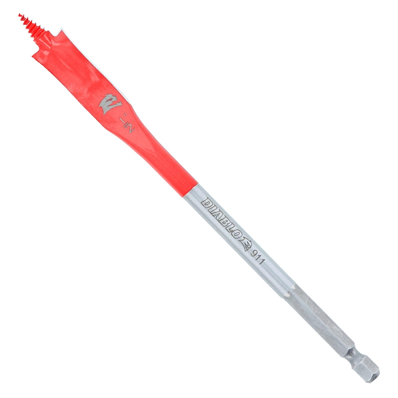 Diablo SPEEDemon DSP2050-P2 Spade Drill Bit, 1/2 in Dia, 6 in OAL, 10 mm Dia Shank, Hex Shank