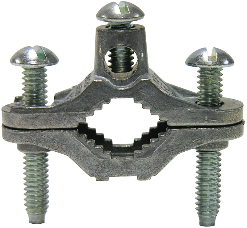 GB 14-GRC Ground Clamp, Clamping Range: 1/2 to 1 in, 10 to 2 AWG Wire, Galvanized