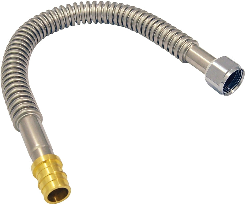 Apollo Valves ExpansionPEX Series EPXCSST18 Water Heater Connector, 3/4 in, Barb x FPT, Stainless Steel, 18 in L