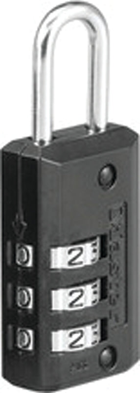 Master Lock 646T Padlock, 1/8 in Dia Shackle, 11/16 in H Shackle, Steel Shackle, Zinc Body, 13/16 in W Body