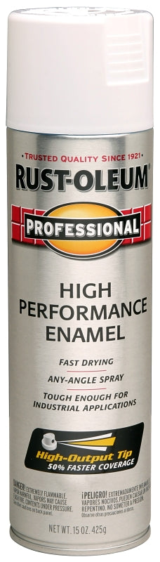 Professional 7592838 Enamel Spray Paint, Gloss, White, 15 oz, Can