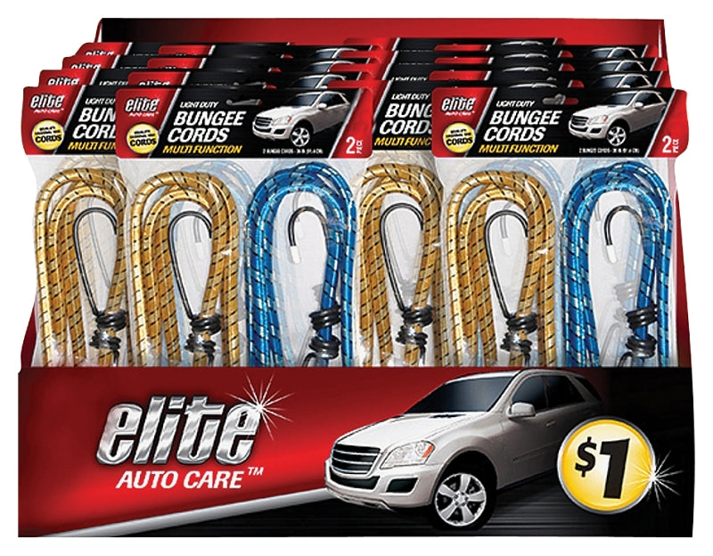 Elite Auto Care 9699 Bungee Cord, 36 in L, Hook End
