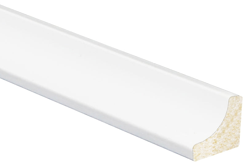 Inteplast Group 100 91000800032 Cove Moulding, 8 ft L, 11/16 in W, Polystyrene, Crystal White