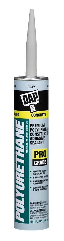 DAP 18814 Adhesive Sealant, Gray, 10.1 oz Cartridge