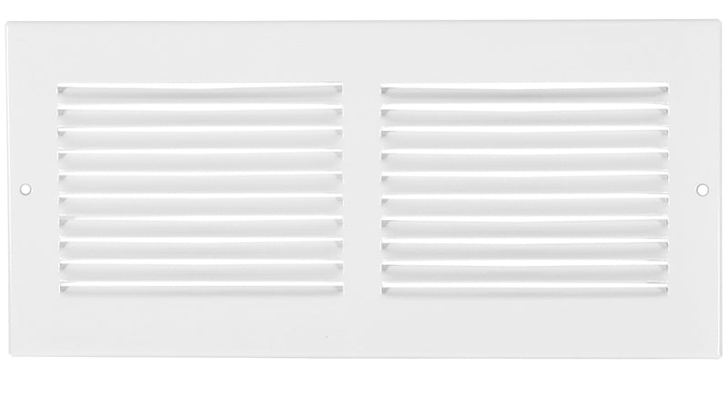 Imperial RG0428 Sidewall Grille, 14 in L, 8 in W, Rectangle, Steel, White