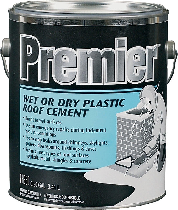 Henry PR350042 Plastic Roof Cement, Black, Paste, 0.9 gal Cartridge