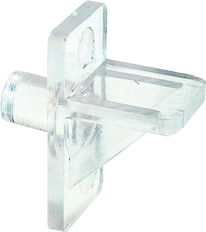 Prime-Line U 10136 Shelf Support Peg 5 lb, Plastic, Clear, Wall Mounting