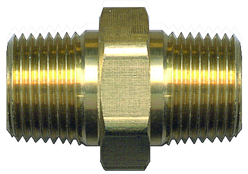 122-B 1/4IN NIPPLE BRASS HEX