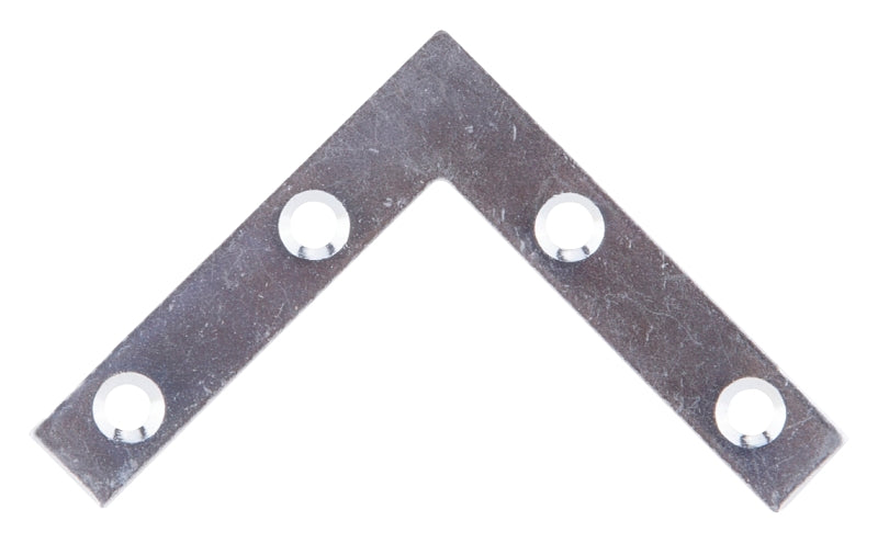 Prosource FC-Z02-013L Corner Brace, 2 in L, 2 in W, 3/8 in H, Steel, Zinc-Plated, 1.6 mm Thick Material