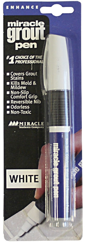 Miracle Sealants GRTPENWHT6 Series Grout Pen, Specifications: 175 linear ft Coverage, Non-Toxic, White