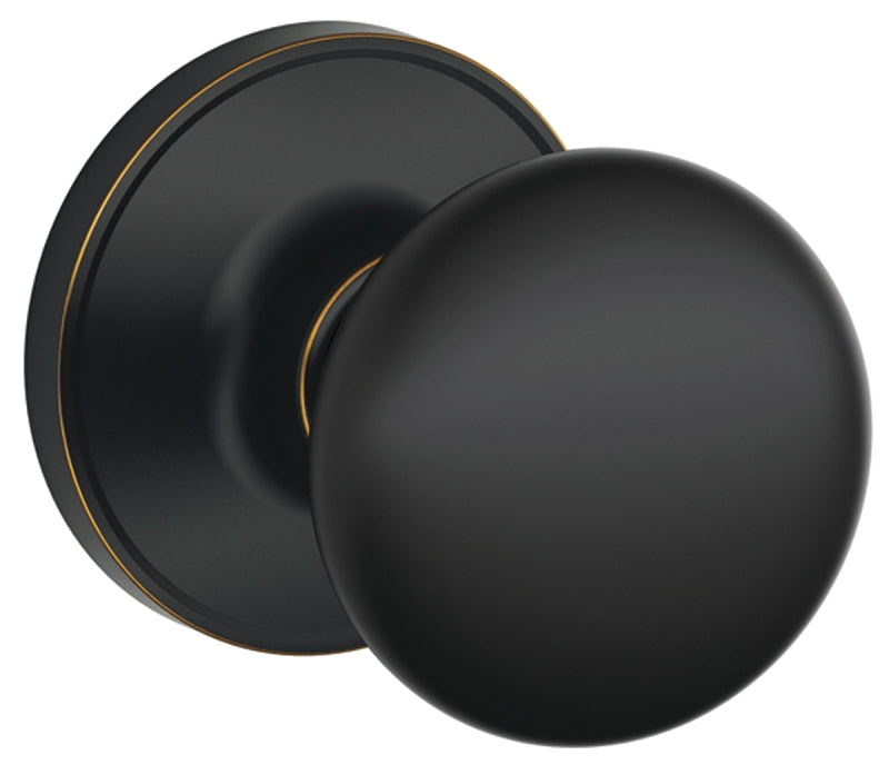 Schlage Stratus Series J10 STR 716 Passage Knob, Knob Handle, Metal, Aged Bronze, 2-3/8, 2-3/4 in Backset