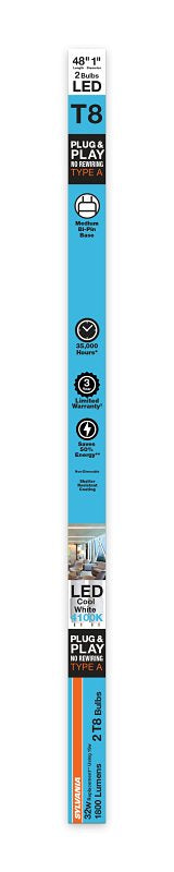 41670 TUBE LED T8 CW 15W 48IN