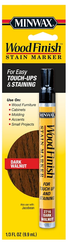 Minwax Wood Finish 63487000 Stain Marker, Dark Walnut, Liquid, 0.33 oz