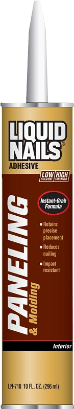 Liquid Nails LN-710 Paneling and Molding Adhesive, Tan, 10 oz Cartridge