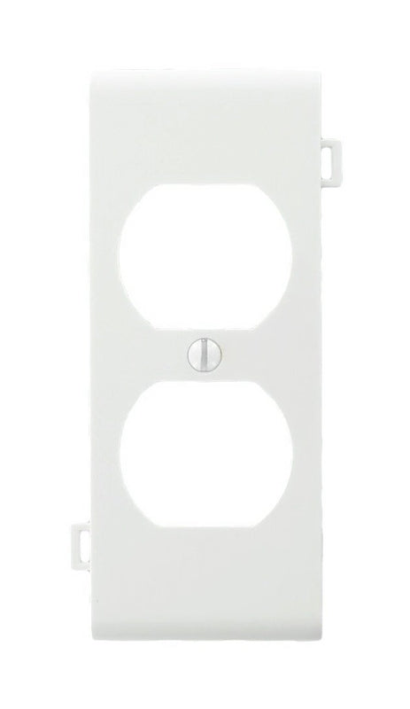 Leviton PSC8-W Receptacle Sectional Wallplate, 1 -Gang, Thermoplastic Nylon, White, Surface Mounting