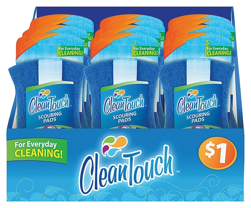 FLP Clean-Up 8845 Scouring Pad, Blue/Pink