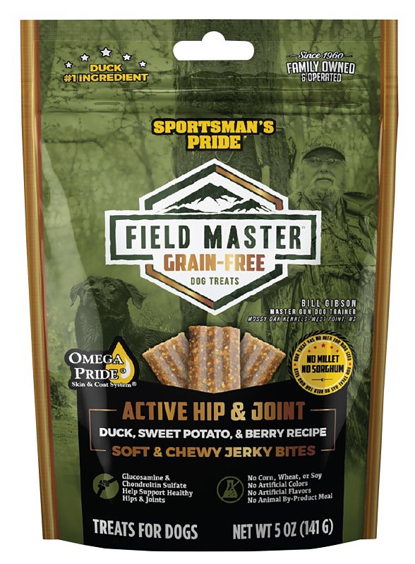 Sportsman's Pride Field Master 10159 Hip and Joint Dog Treat, Small, Medium, Large Breed, Berry, Duck, Sweet Potato