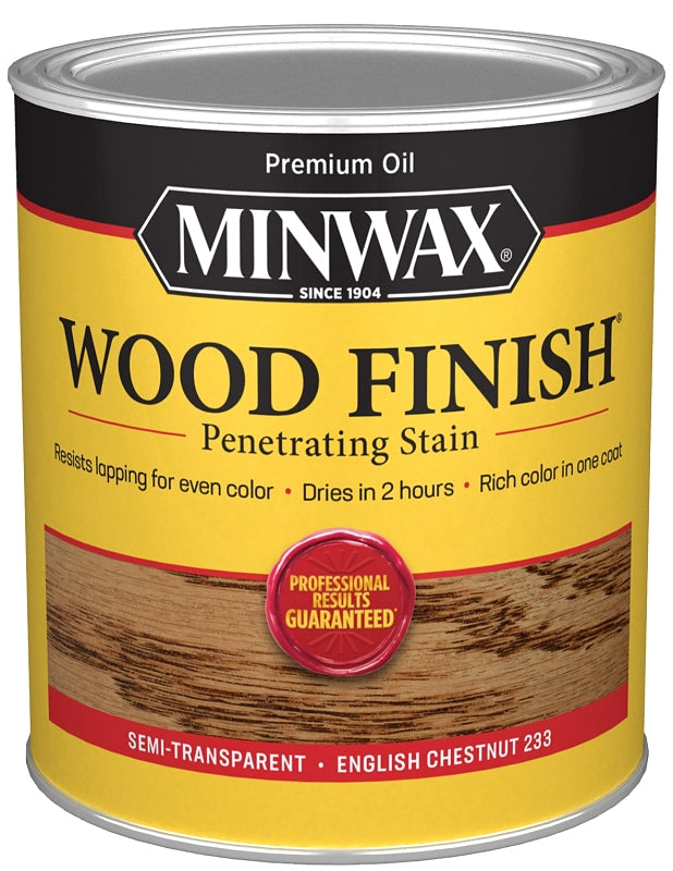Minwax Wood Finish 700444444 Wood Stain, English Chestnut, Liquid, 1 qt, Can