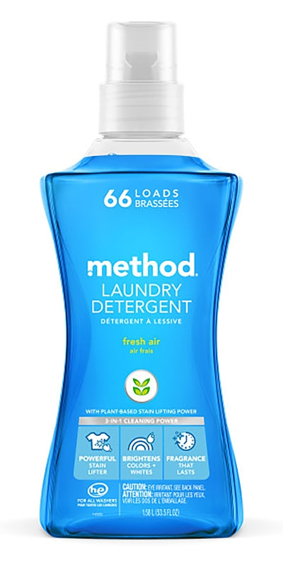 method 1127 Laundry Detergent, 20 oz Bottle, Liquid, Pleasant