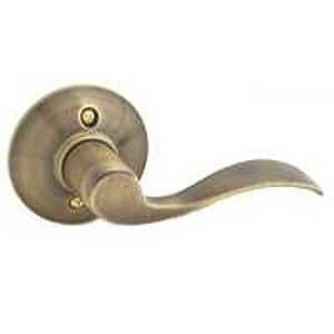 Schlage Accent Series F170 ACC 609 RH Dummy Lever, Mechanical Lock, Antique Brass, Lever Handle, Metal, Residential