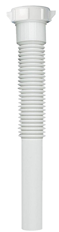 Plumb Pak PP812-5 Pipe Extension Tube, 1-1/4 in, 9 in L, Slip Joint, Polypropylene, White