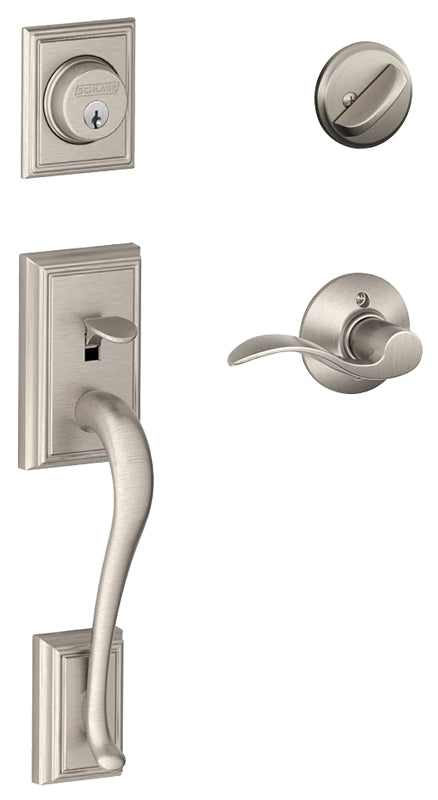 Schlage F Series F60VADDXACC619 Combination Lockset, Mechanical Lock, Handleset with Lever Handle, Wave Design, Yes