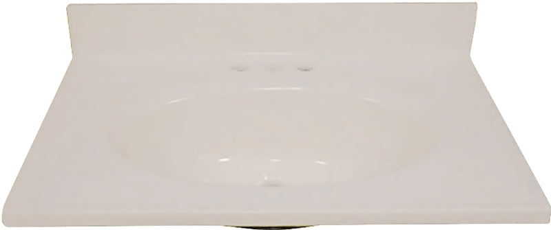 Foremost BS-2231 Vanity Top, 31 in OAL, 22 in OAW, Marble, Bone, Countertop Edge