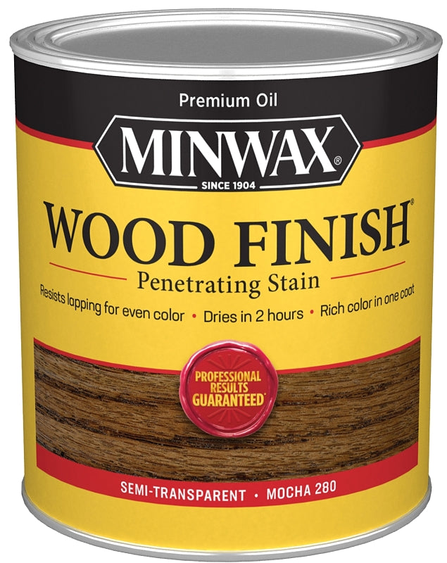 Minwax 700194444 Interior Wood Stain, Mocha, Liquid, 1 qt