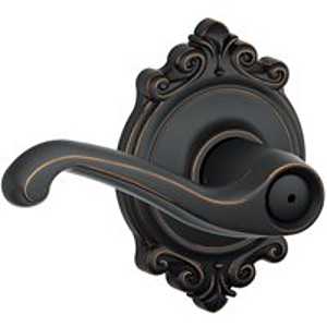 Schlage F Series F40VFLA716BRK Privacy Lever, Mechanical Lock, Aged Bronze, Lever Handle, Metal, Residential